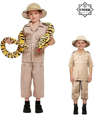 Childs COSTUME SAFARI EXPLORER Boys Zoo Keeper Outfit Jungle Fancy Dress Kids  • £12.73