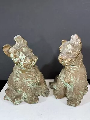 McClelland Barclay Pair Of Bronze Bookends Scottish Terriers 1932 • $561.75