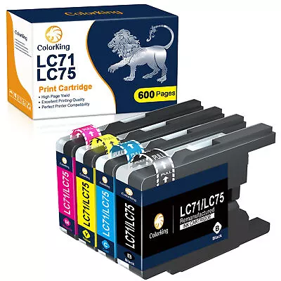 4-Pack LC75 LC71 Ink Cartridge Compatible For Brother J430W J435W J6710DW 5910DW • $7.88