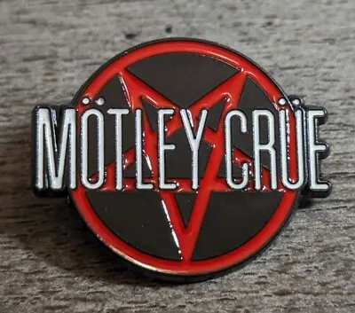 Motley Crue Heavy Metal Band Pentagram New In Plastic Enamel Lapel Pin • $5
