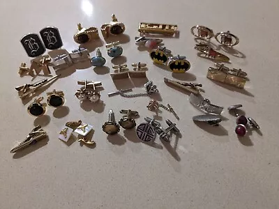 Huge Lot Of Vintage Cufflinks ETC. • $42