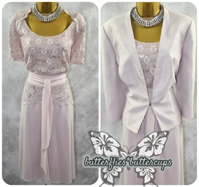 £109.99 • Buy ~ JACQUES VERT ~ Size 18 Petite Dress And Jacket Suit Mother Of The Bride Outfit