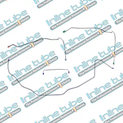 Inline Tube 71 Chevelle Front Brake Line Lines Set Kit Power Disc Brakes 4Pc Oem • $65