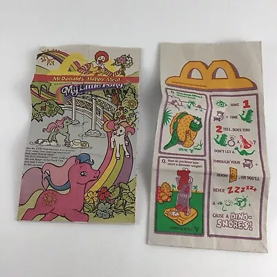 McDonalds Happy Meal Bags My Little Pony McDino Changeables Collectible Vintage • $23.96