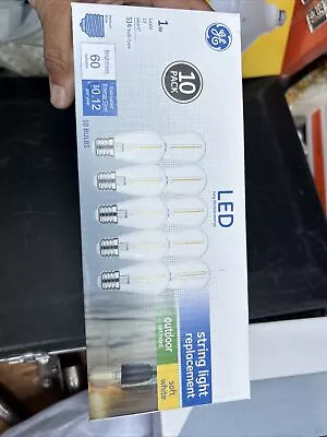 One Box Of 10 GE Vintage 1-Watt S14 Soft White Medium Base E26 LED Outdoor • $6