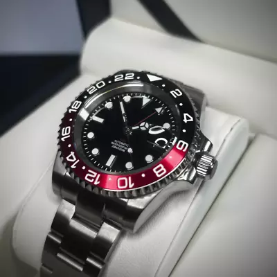 New Automatic 40mm GMT Master II Style NH34 Coke Ceramic Bezel Sapphire Crystal • $199