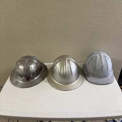 Vintage B.F. McDonald Co. Aluminum Hard Hat  Only LOT OF 3 • $154.99