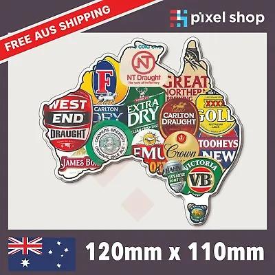 $4.99 • Buy Aussie Beer Brands Sticker Decal Straya Funny Bogan JDM Car Ute 4x4 Tool Box