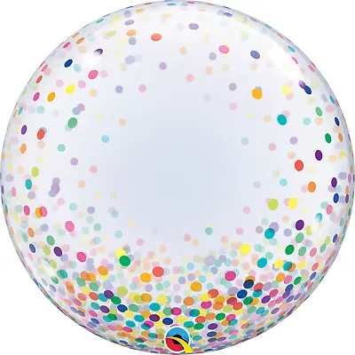 24  Confetti Dots Bubble Balloon - Qualatex - Colorful Pink Blue Gold • $7.29