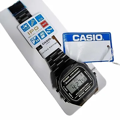 £13.99 • Buy CASIO Retro Classic Unisex Digital Steel Bracelet Watch- A168WA-1YES Black