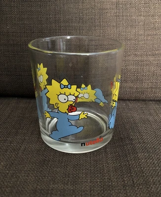 £6 • Buy Collectable Nutella Simpsons Glass Featuring Maggie Simpson From 2000