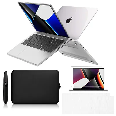 MacBook Air/Pro 2021-2015 Plastic Hard Shell Case & Sleeve Bag & Keyboard Cover • $50.34