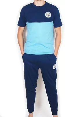 Mens Manchester City FC Pyjamas Pjs PJ Size S M L XL XXL Nightwear Pajama Gift • £9.99