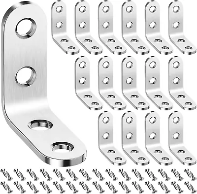 16 Pack L Brackets Corner BraceHeavy Duty Small BracketsStainless Steel Right  • $8.75