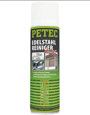 PETEC 70260 Stainless Steel Cleaner Spray Stainless Steel Care Cleaning Spray Aluminum Chrome • $21.98