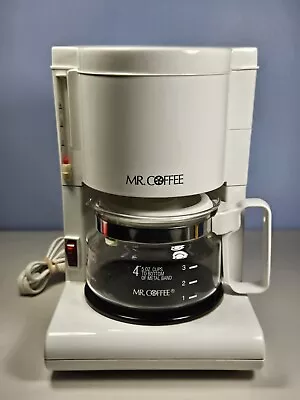 Mr Coffee 4 Cup Coffee Maker White AD4 Saves Space Small Compact Condo Living  • $49.99