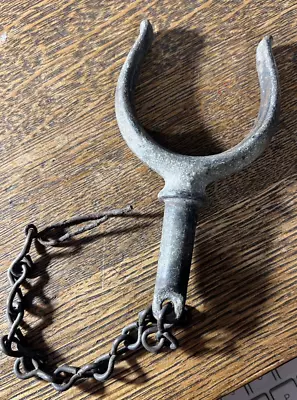 Vintage Metal Galvanized  Oar Lock With Chain • $10