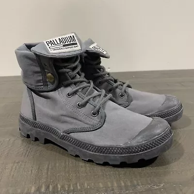 Palladium Women’s Sz US 7.5 - Baggy Army TRNG Camp French Metal Gray 75492-019-M • £62.73