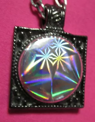 MAGNABILITIES SQUARE PENDANT W/ Colorful Prismatic Holographic Classic 1  Magnet • $7