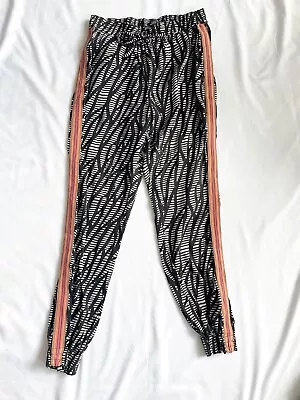 Maison Scotch Les Bons Vivants Multi Color Print Pattern Ankle Crop Casual Pants • $18