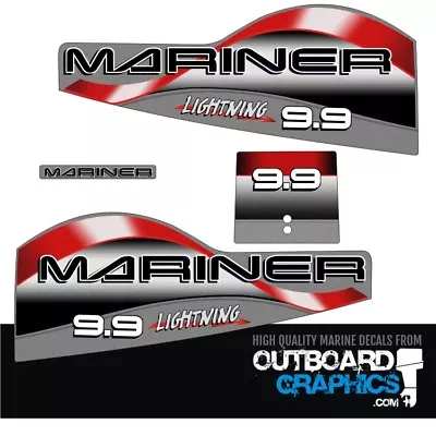 Mariner 9.9hp Lightning Outboard Decals/sticker Kit • $40.80