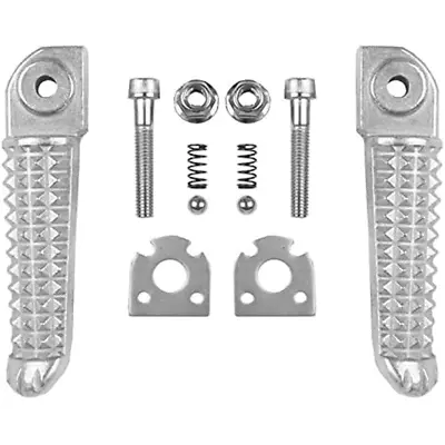  Rear Foot Pegs Footrest  Suitable For Motorcycle Yamaha R1 R6 R6S Silver NEW • $15.19