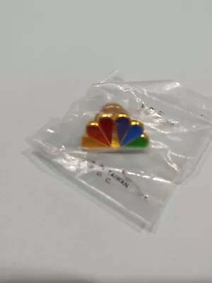 NEW SEALED NBC Peacock Gold-Tone Enameled Media Lapel Pin • $4.95