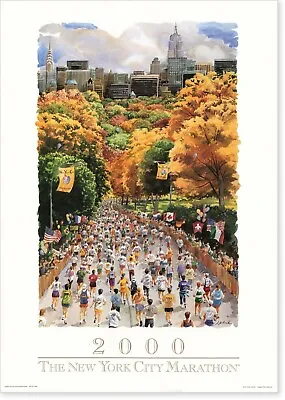 2000 NYC New York City Marathon Poster - Artist Signed • $45