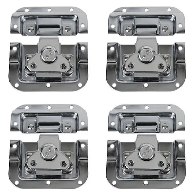 4 X DAP Butterfly Lock Large Metal Silver Flightcase Hardware Catch Recessed • £29