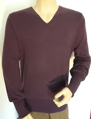 Unconditional V Neck Purple Wool Jumper    Ret £183    M L & Xl    Brand New • £39.99