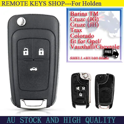$13.38 • Buy 3Button For HOLDEN Cruze Barina Trax Flip Key Remote Blank Shell/Case/Enclosure