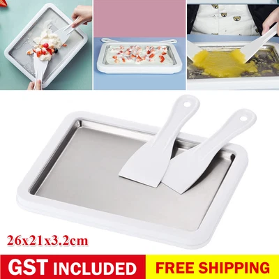 $30.75 • Buy Ice Cream Maker Yogurt Frozen Pan Mini Fried Yogurts Machine Roll StainlessSteel
