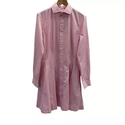 Women's POLO RALPH LAUREN Pink Button Up Pleated Dress Size UK8 BNWT - E07 • £24.27