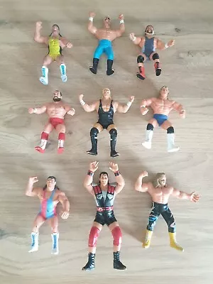 £45 • Buy 9 Galoob WCW Vintage Figures Euro Exclusive El Gigantic, Freebirds, Steiner 