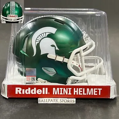 Michigan State Spartans Speed Mini Helmet Riddell NCAA 2023 Satin Green New! • $34.99