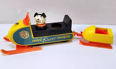 Vintage 1970 Fisher Price Little People Snowmobile #705 With Snow Sled And Dog • $28