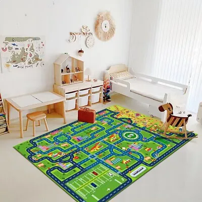 Giant Kids City Road Map Play Mat Childrens Car Road Carpet Rug Playmat • £15.99