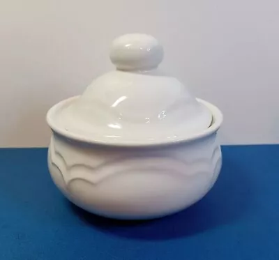 Vintage White Ceramic Sugar & Countertop Jar W/ Lid • $12