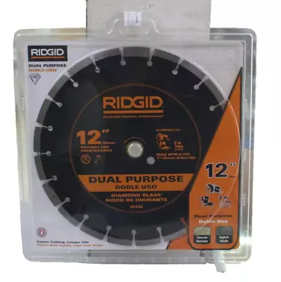 Ridgid 12  CC12X Dual Purpose Diamond Blade Wet Dry Saw Concrete Asphalt • $59.99