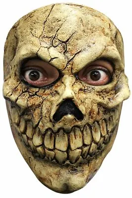 Skeletal Evil Skull Latex Face Mask Scary Halloween Horror • £7.49