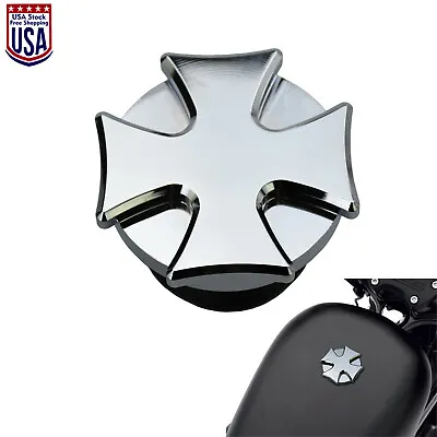 Chrome Motorcycle Fuel Tank Gas Cap Cover Fit For Harley Sportster 1992-up Dyna • $13.29