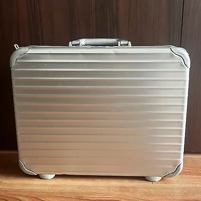 Rimowa Topas Attache Case Briefcase Business Bag Silver Dial Lock Duralumin 14L • $349.90