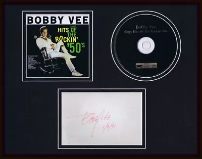 Bobby Vee Signed Framed 11x14 Hits Of The Rockin 50s CD & Photo Display • $124.99