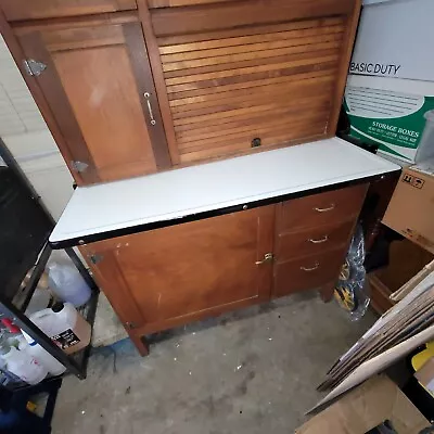 Antique Hoosier Kitchen Cabinet • $550