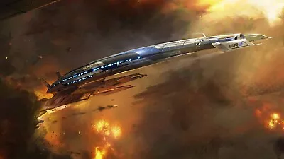$215 • Buy BioWare Officially Licensed Mass Effect Legendary Edition Normandy Canvas Print 