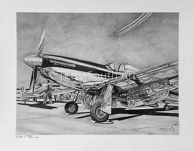 P-51D  Platinum Plus Polished Perfection  Signed Limited Edition Print • $30