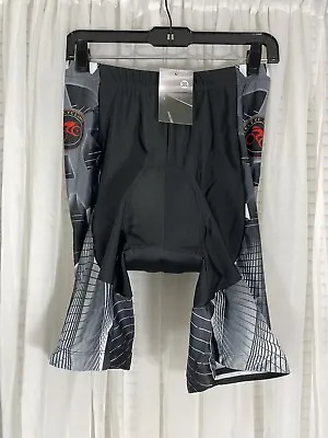 Cycling Shorts Size M Black 3-D Anti-Shock Gel Pads UV Protection Leg Grips NWT • $19.77