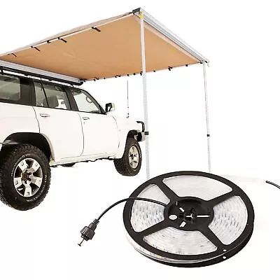 Adventure Kings Premium 4wd Side Awning Camping 2.5x2.5m + LED Strip Light Shade • $141.95