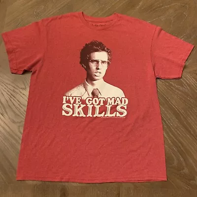 Napoleon Dynamite I've Got Mad Skills T-Shirt 2014 Fox Men's Size Large Red • $19.99