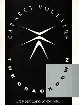 Cabaret Voltaire Crackdown Album Poster Trade Promo Print Ad 1980s Original • $34.95